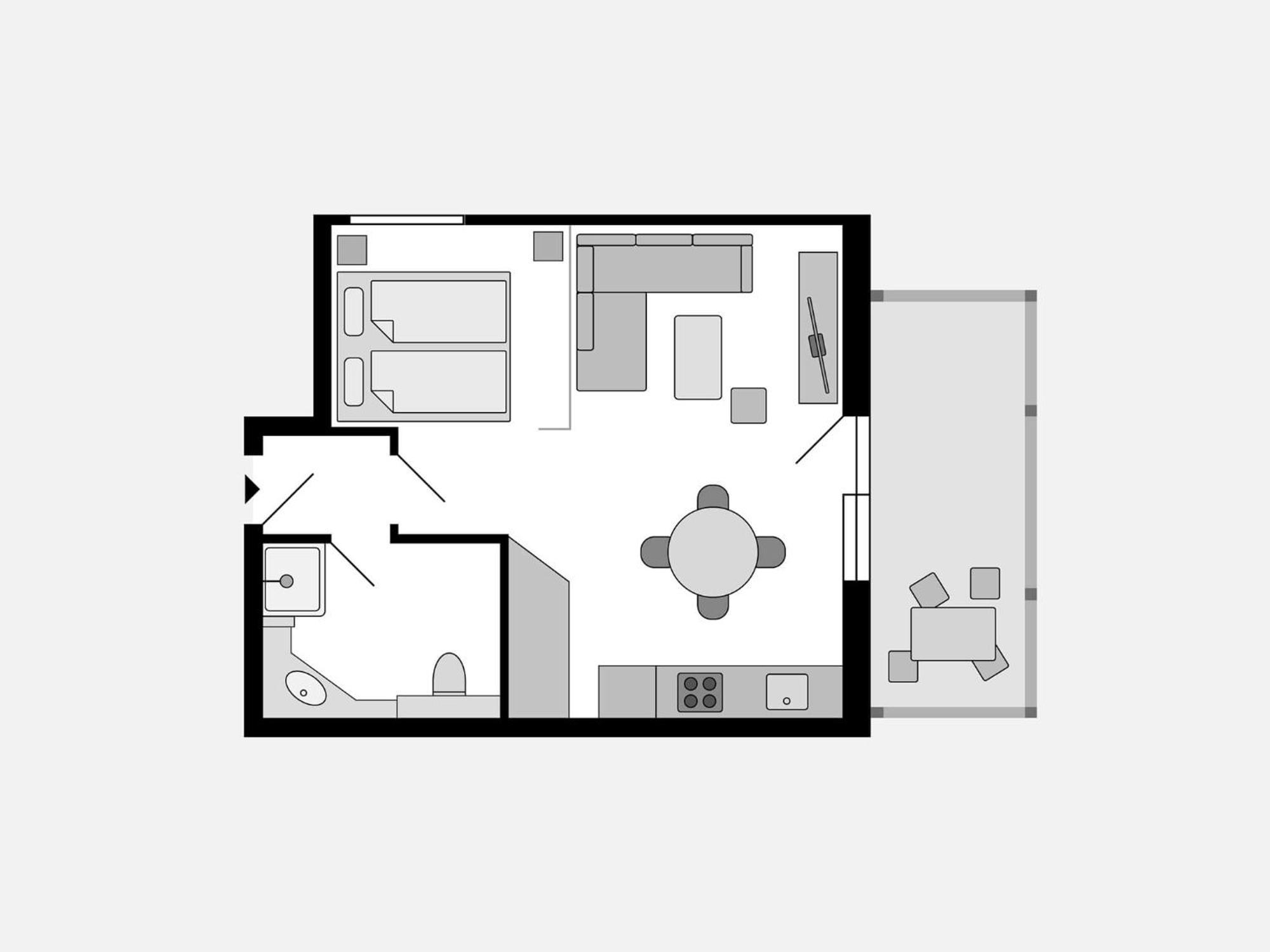 Duenenpark Binz - Komfortplus 1-Raum-Ferienwohnung Mit Balkon Im Dachgeschoss 095 מראה חיצוני תמונה